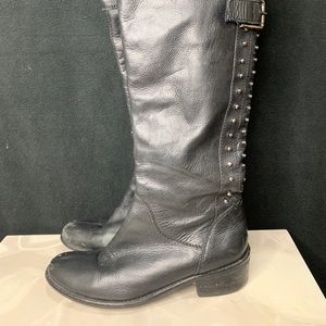 Diba - Black Leather knee high boots